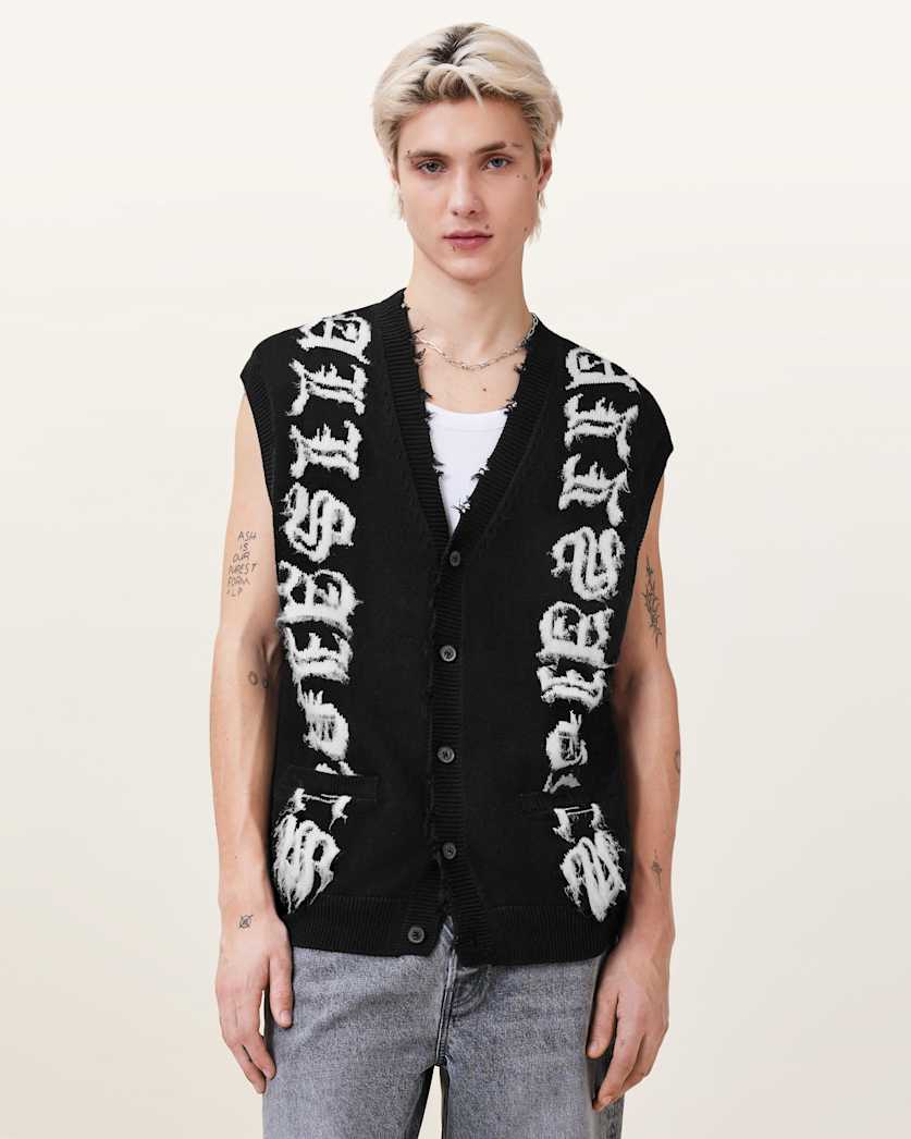 Scripture Sleeveless Knitted Tank Top