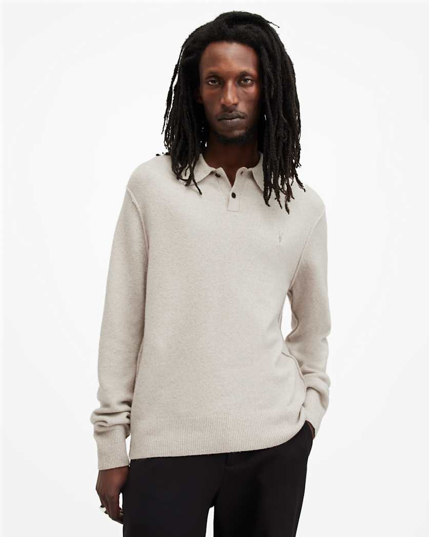 Statten Long Sleeve Ramskull Polo Jumper