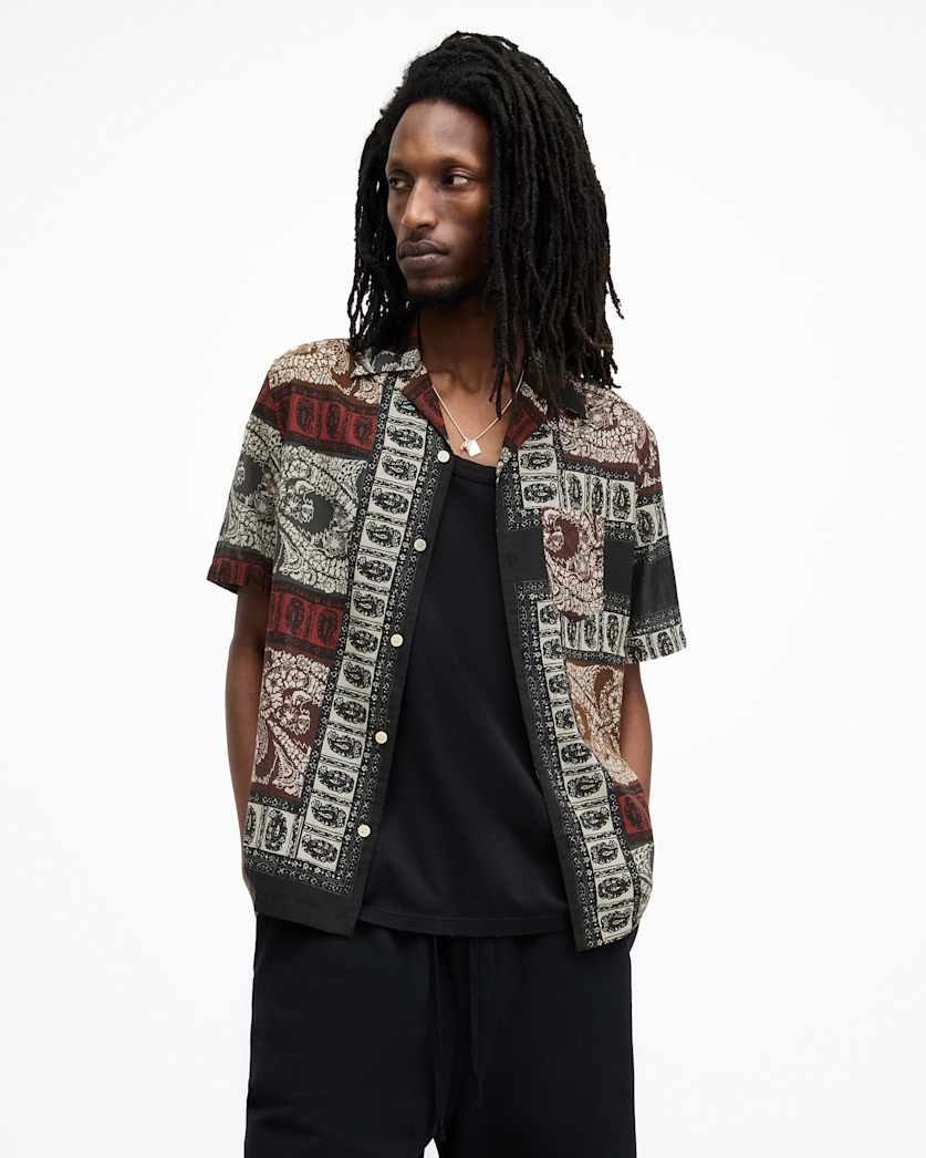 Marquee Paisley Print Relaxed Fit Shirt