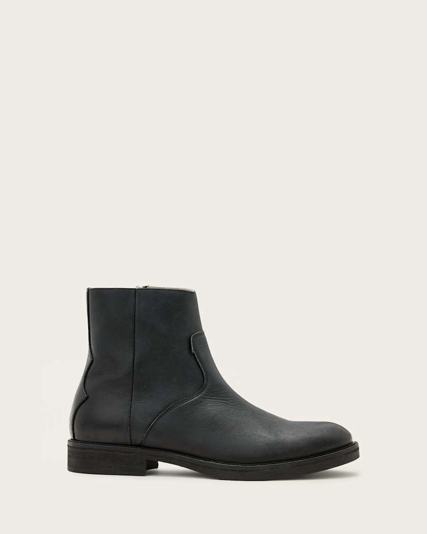 Lang Leather Zip Up Boots