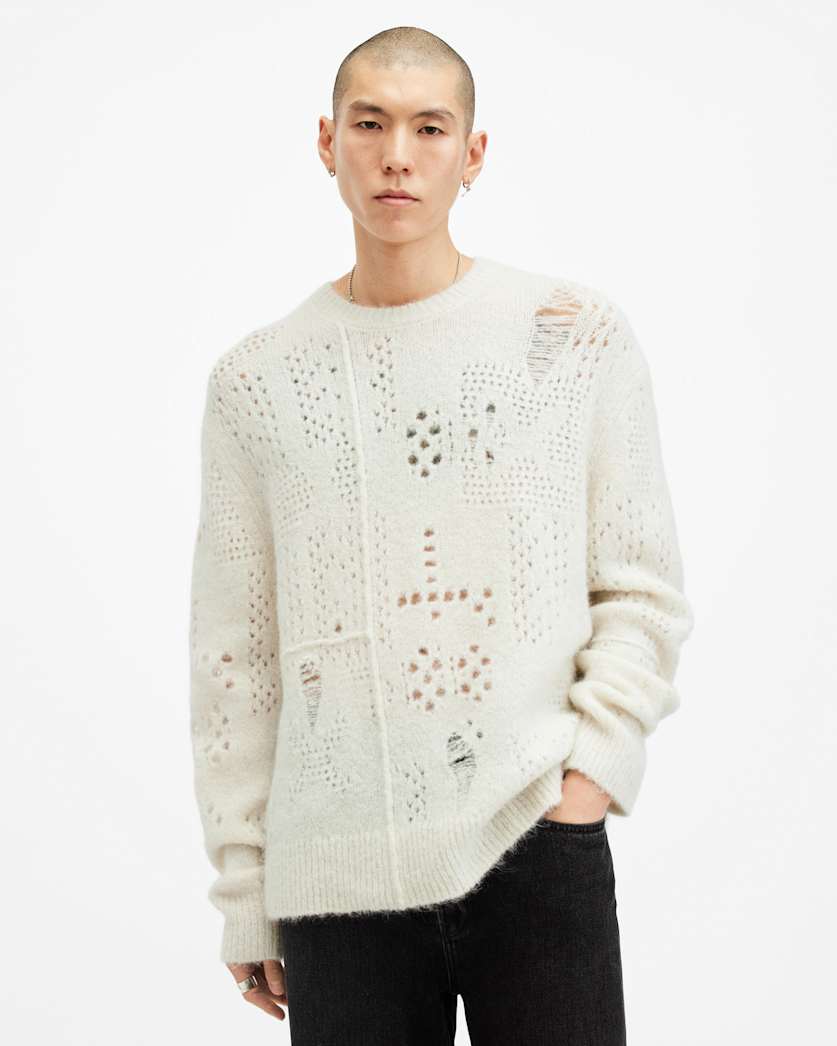 Hadwin Distressed Crew Neck Jumper