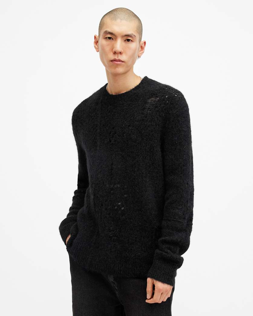 Hadwin Distressed Crew Neck Jumper