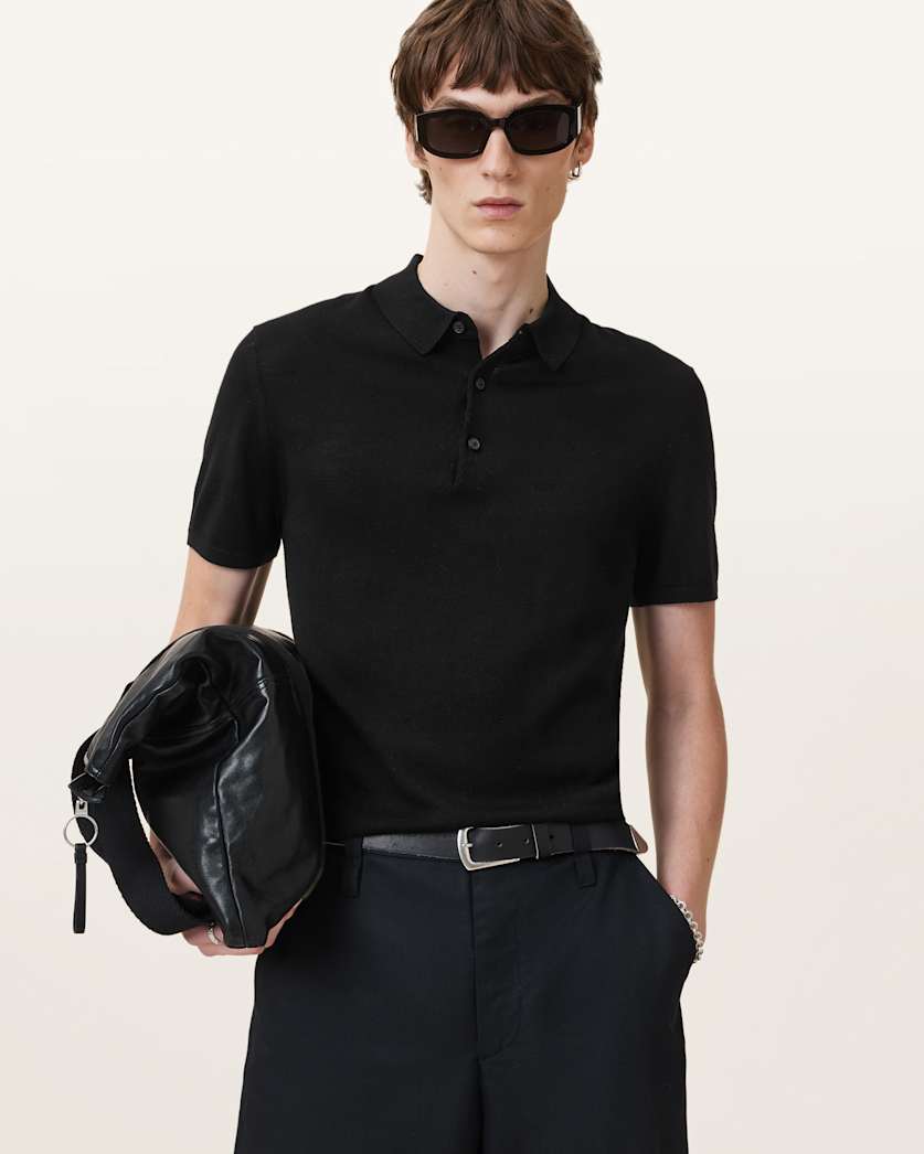 Maes Merino Short Sleeve Polo Shirt