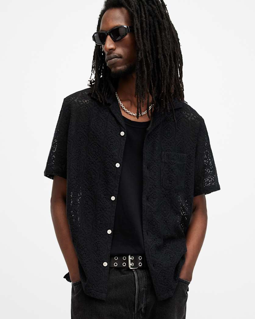 Harden Hexagon Lace Relaxed Fit Shirt