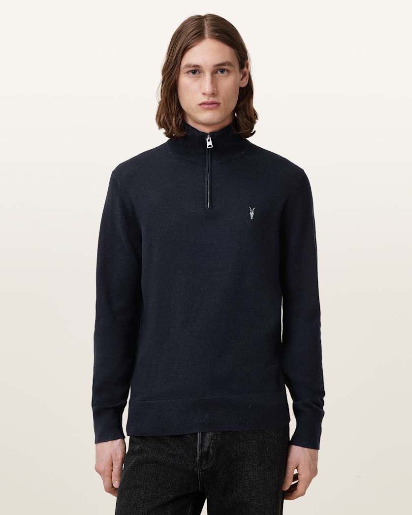 Kilburn Zip Funnel Neck Ramskull Jumper