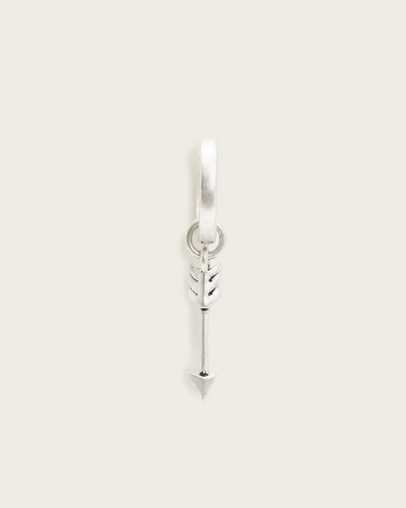 Arrow Sterling Silver Hoop Earring