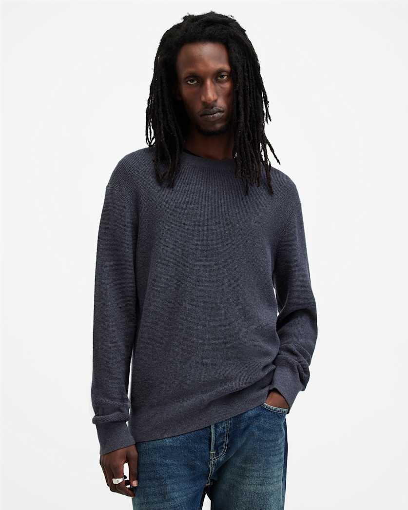 Aspen Waffle Texture Crew Neck Ramskull Jumper