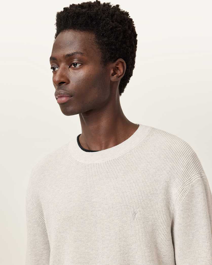Aspen Waffle Texture Crew Neck Ramskull Jumper