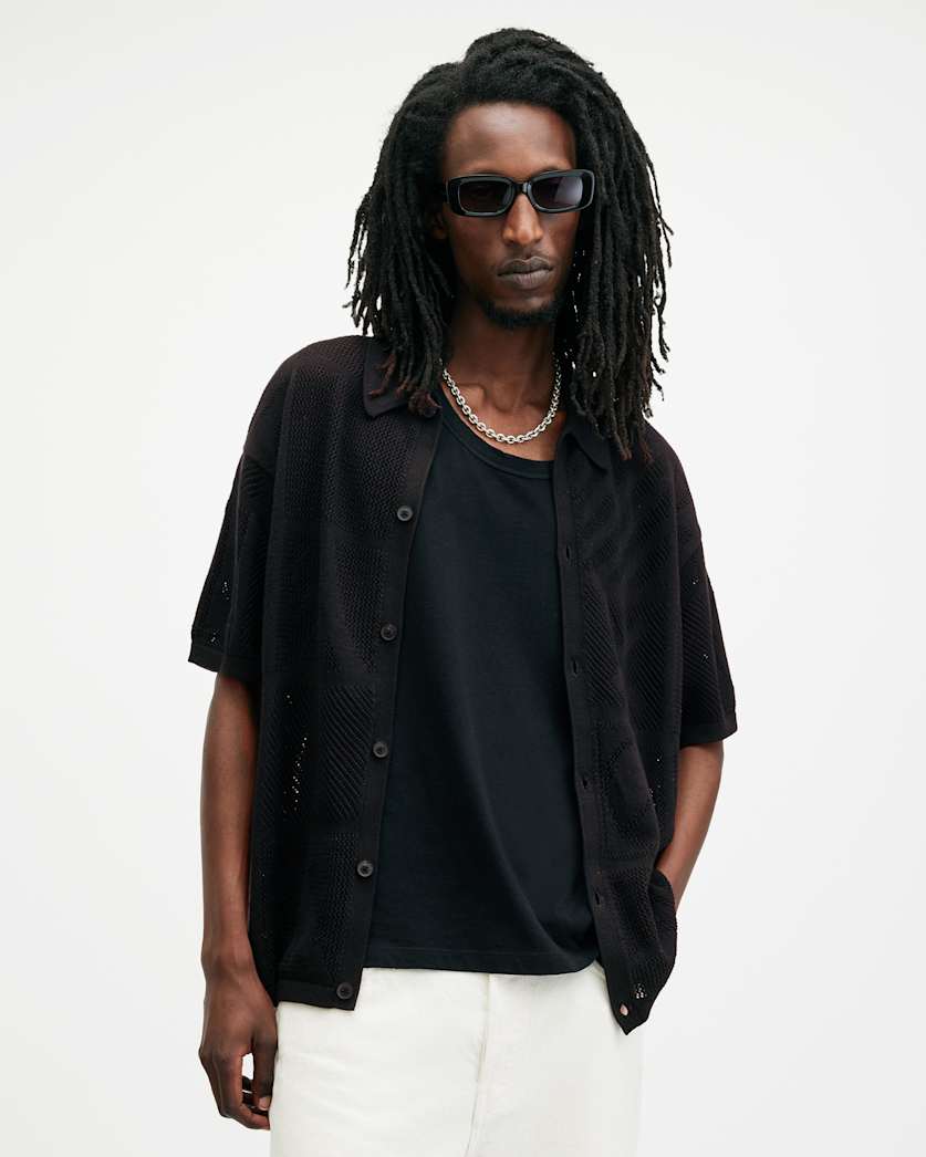 Palma Open Stitch Short Sleeve Cardigan