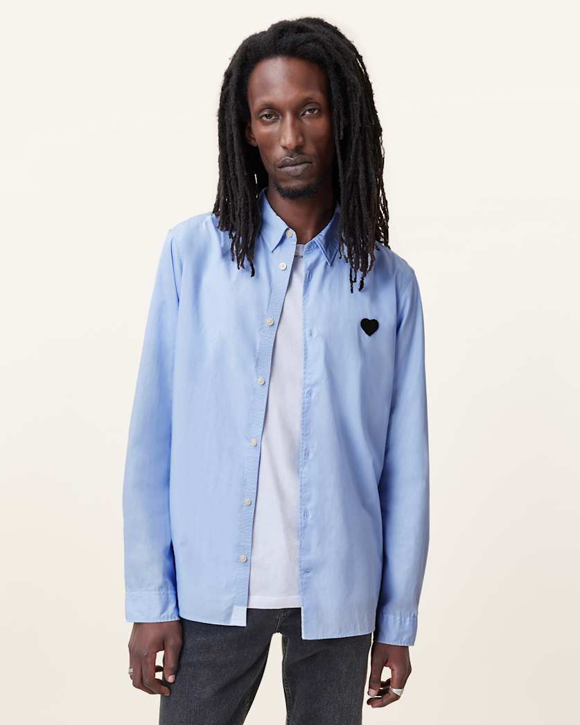 Amante Heart Embroidered Slim Fit Shirt