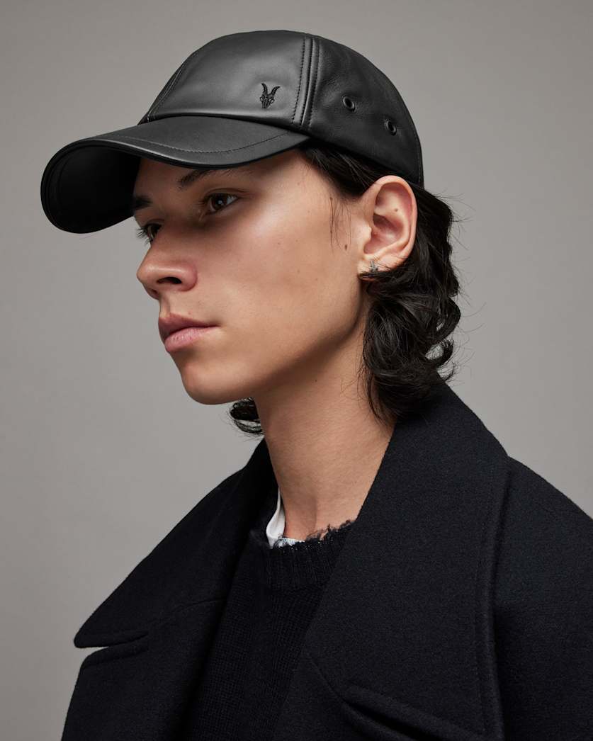 Ramskull Leather Baseball Cap