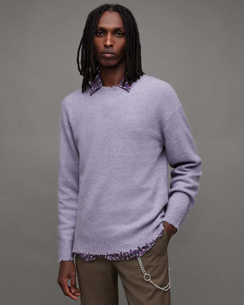 Luka Distressed Crew Neck Jumper