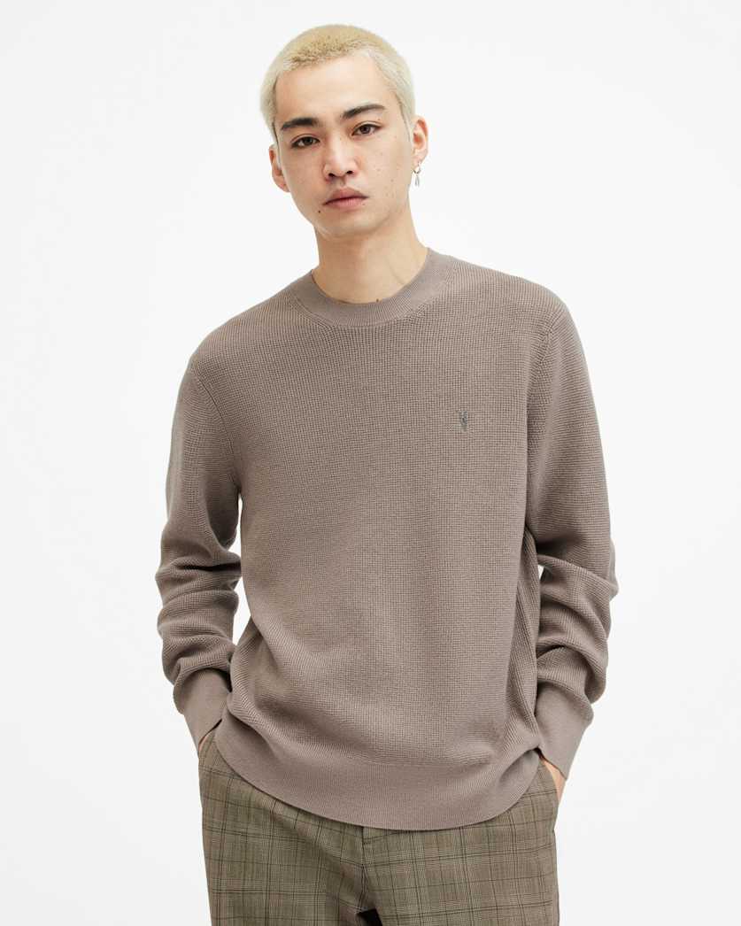 Aspen Waffle Texture Crew Neck Jumper