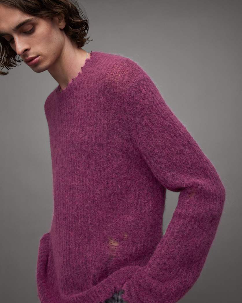 Bleaker Oversized Distressed Crew Jumper