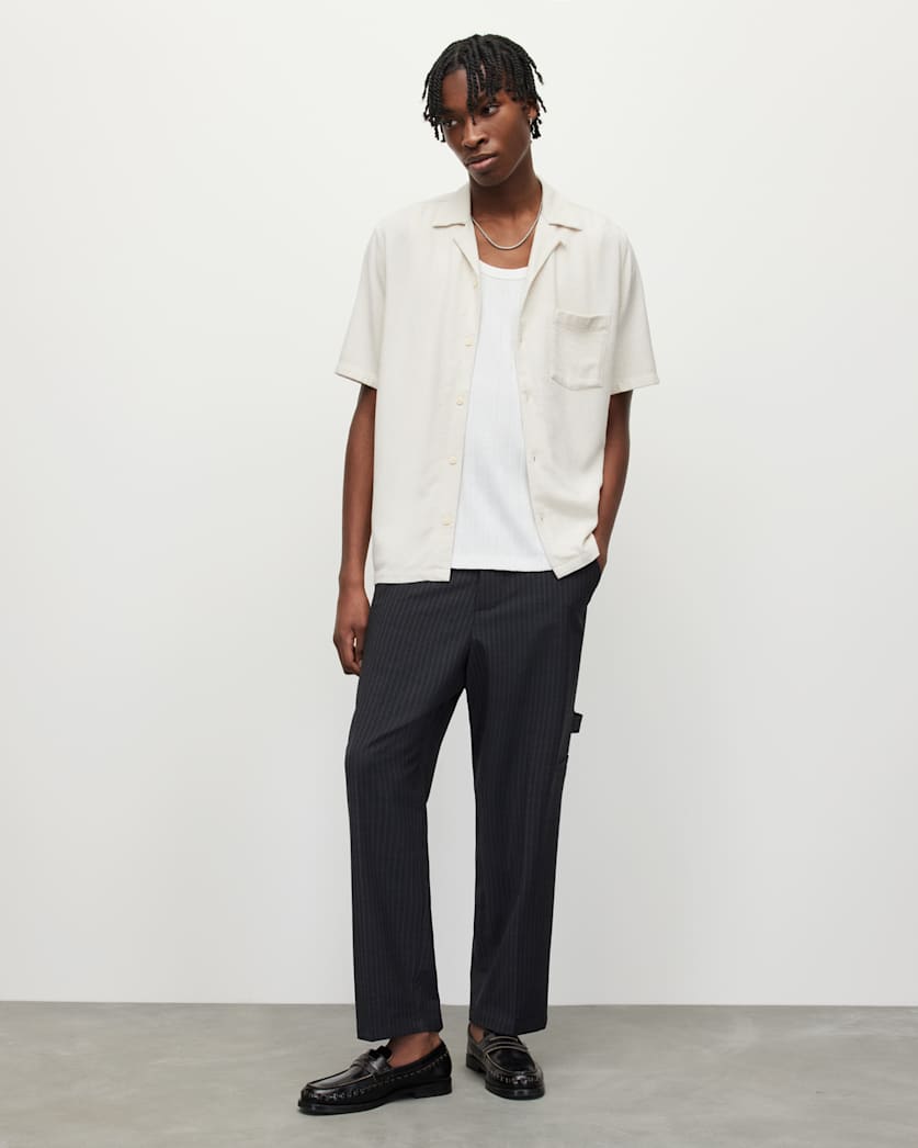 Cairo Pinstriped Straight Trousers