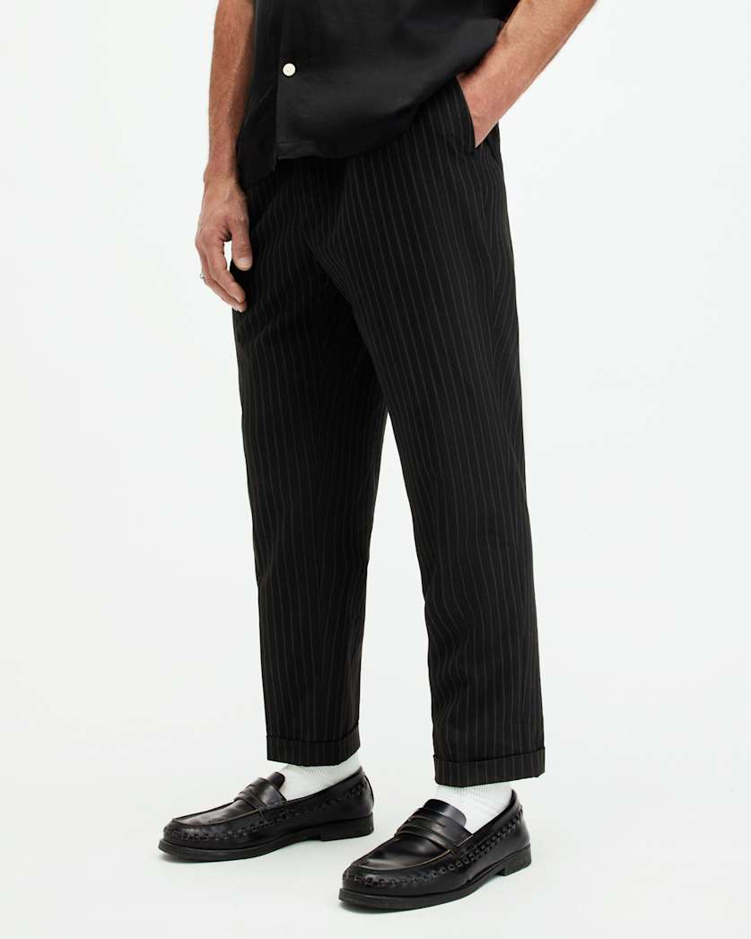 Dice Tallis Slim Fit Cropped Trousers