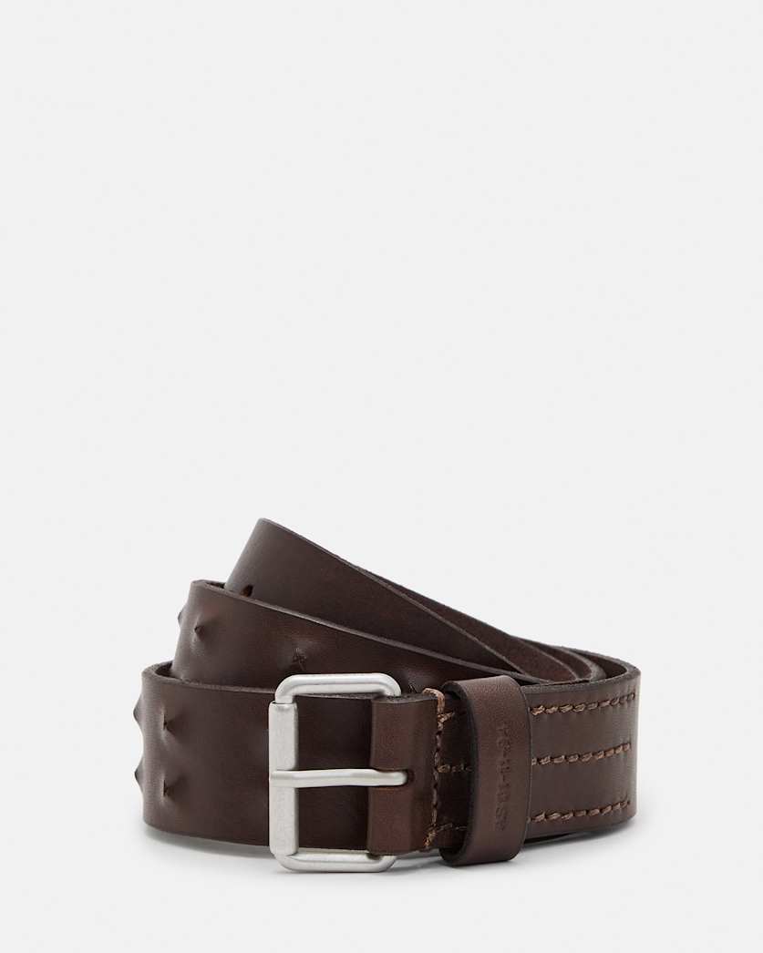 Harrison Covered Studded Leather Belt