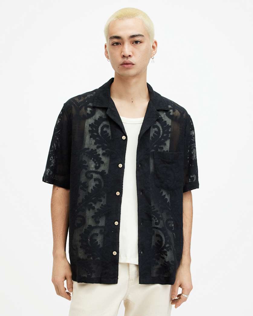 Cerrito Crochet Lace Relaxed Fit Shirt