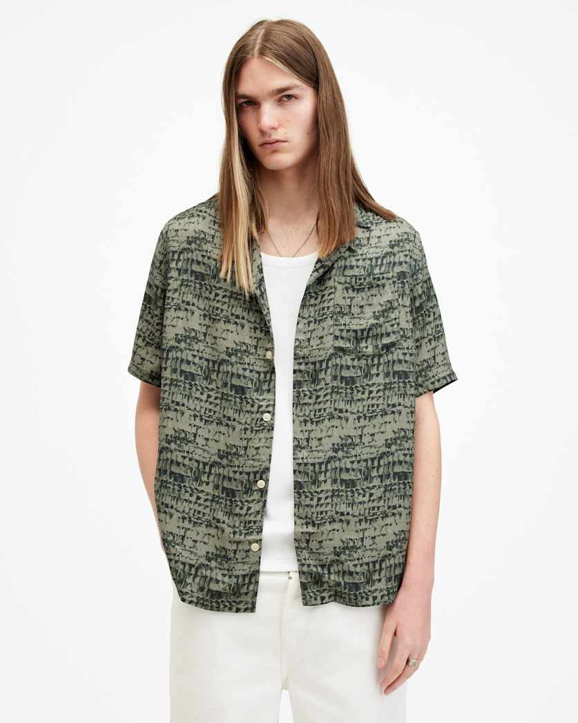 Liszt Texture Print Relaxed Fit Shirt