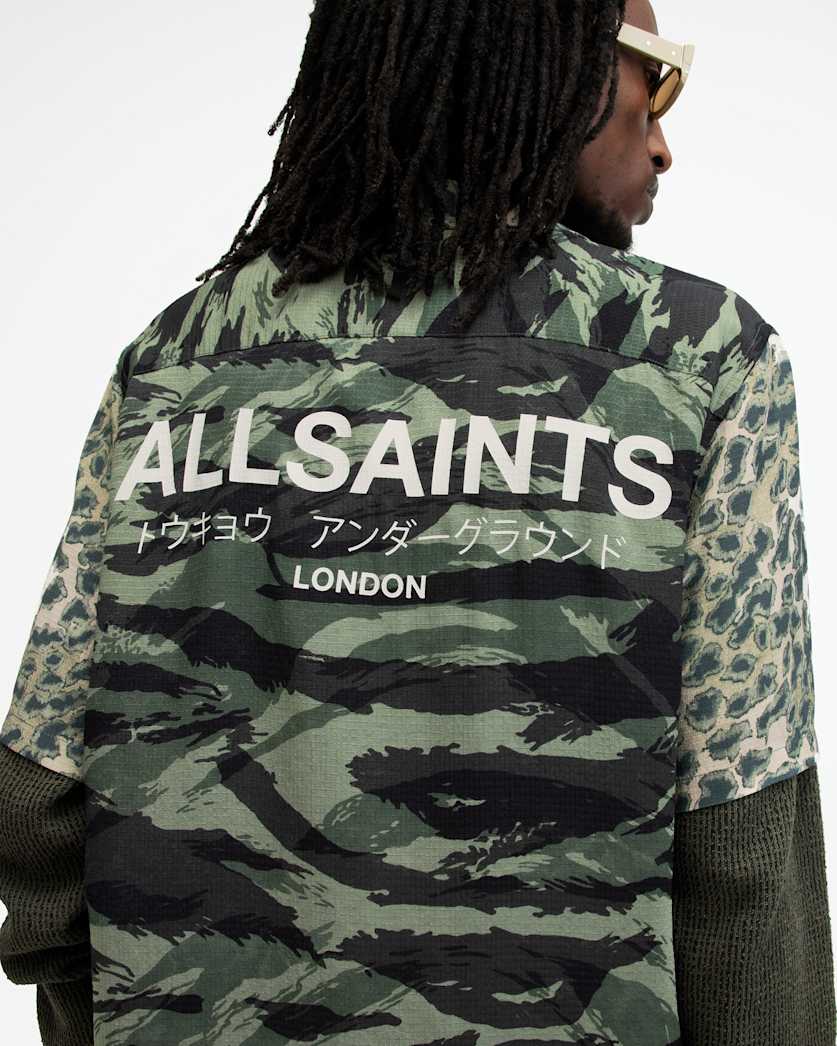 Underground Camouflage Print Logo Shirt