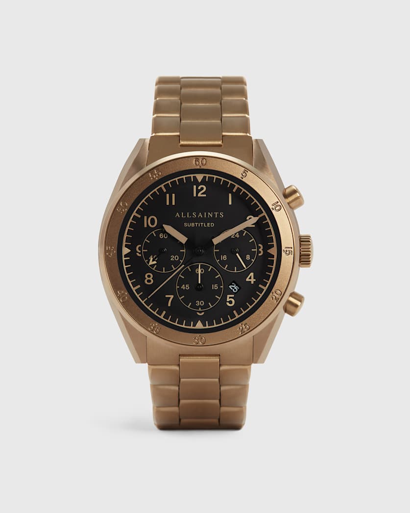 Subtitled VI Khaki Stainless Steel Watch