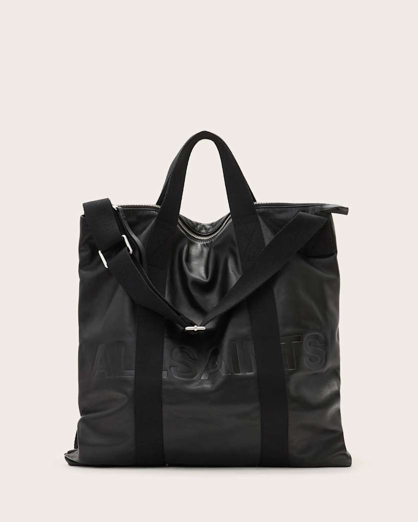 all saints Kei Leather Multi-Use Backpack Black