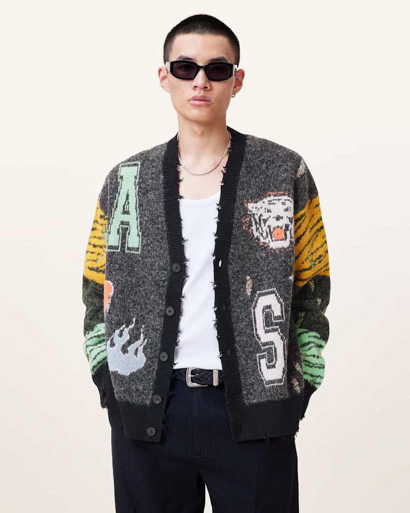 Akki Oversized Jacquard Cardigan