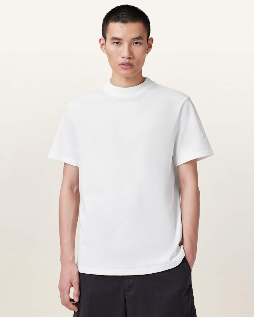 Nero Mock Neck Short Sleeve T-Shirt