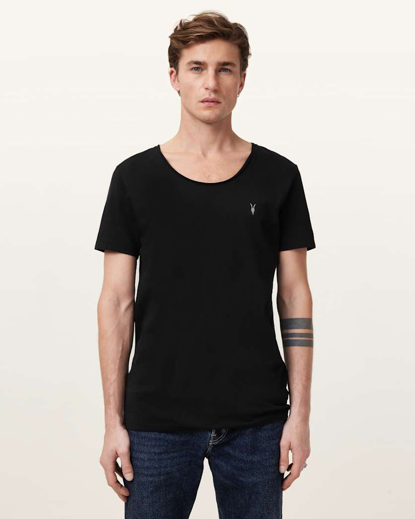 Faris Scoop Neck Slim Fit T-Shirt