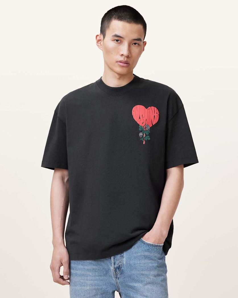 Sown Printed Oversized Crew Neck T-Shirt
