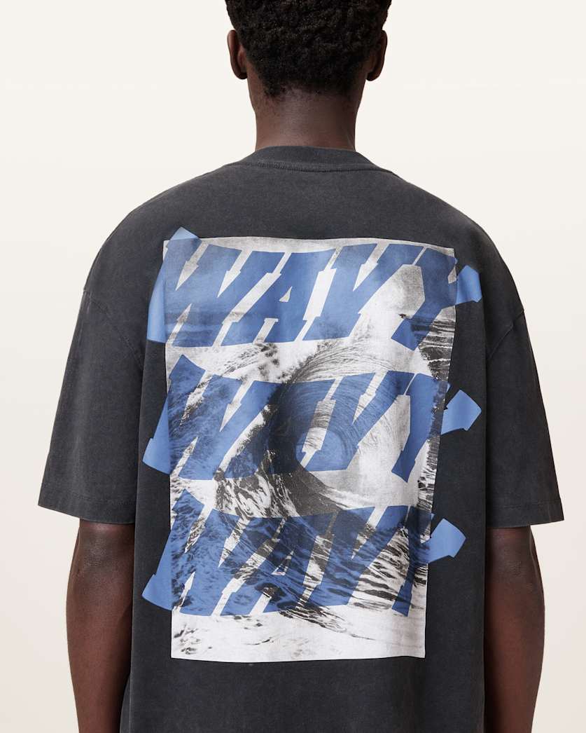 Wavy Oversized Crew Neck T-Shirt
