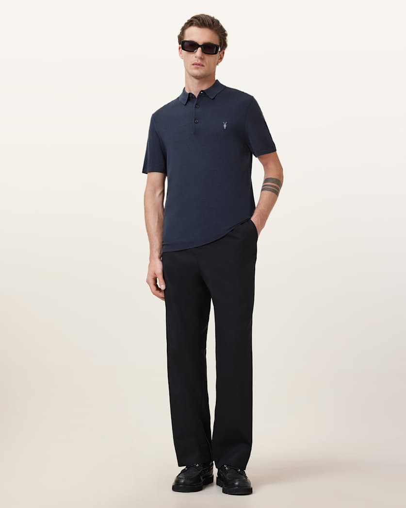 Mode Merino Short Sleeve Ramskull Polo Shirt