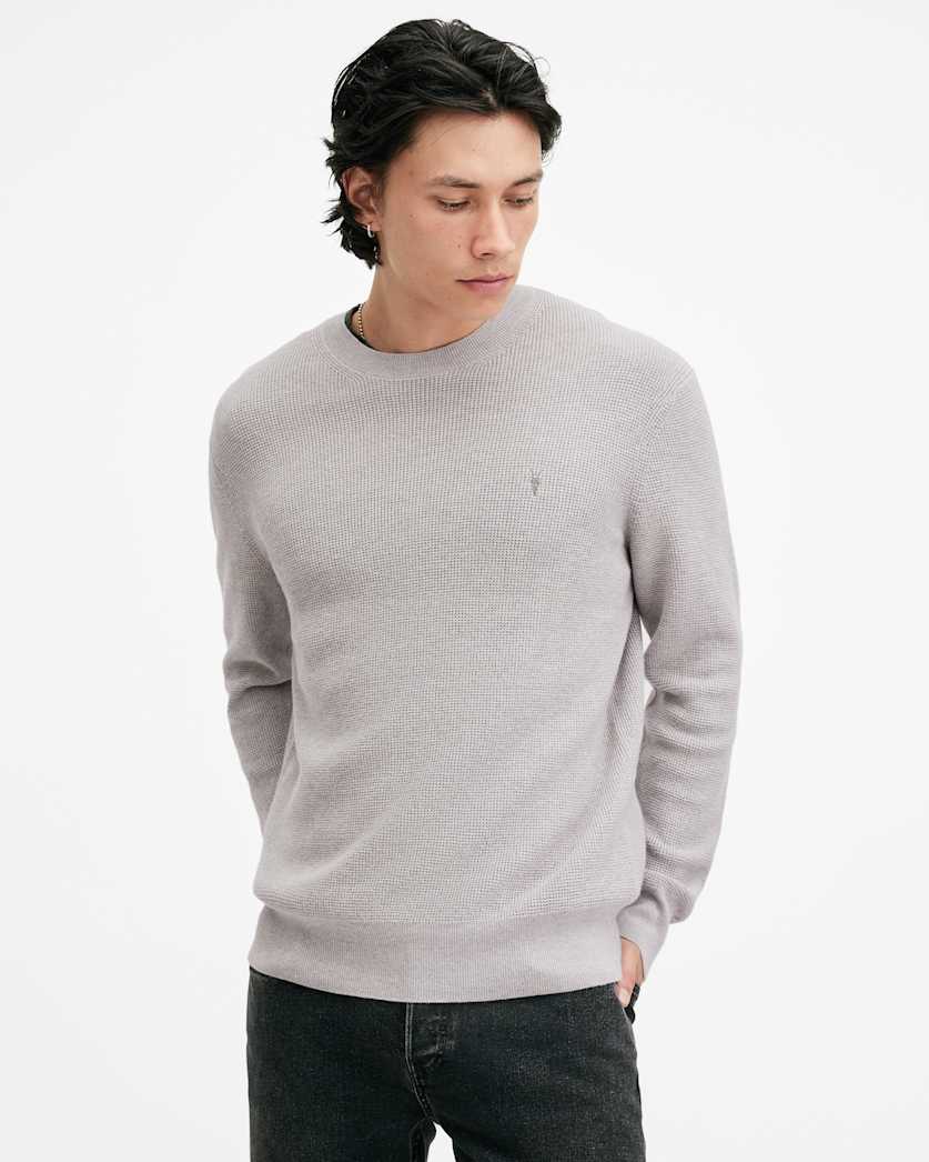 Aspen Waffle Texture Crew Neck Ramskull Jumper