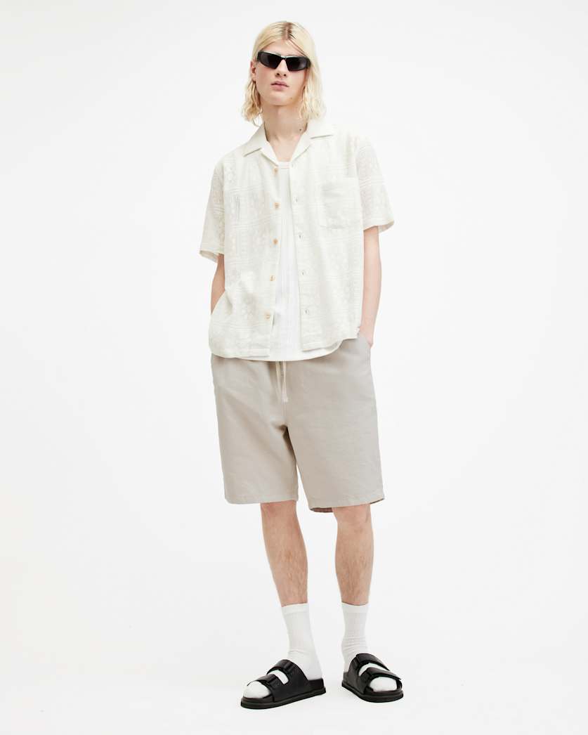 Hanbury Linen Blend Straight Fit Shorts