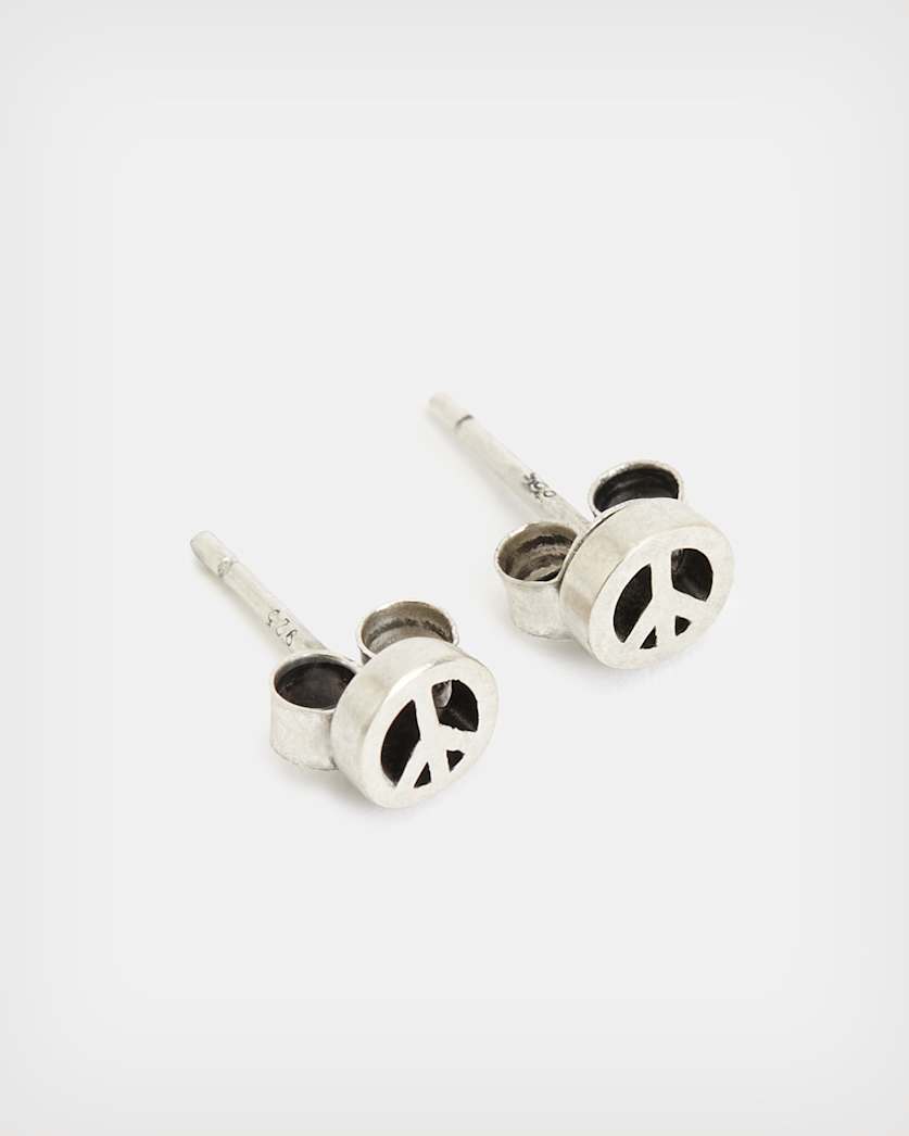 Peace Sterling Silver Mini Stud Earrings