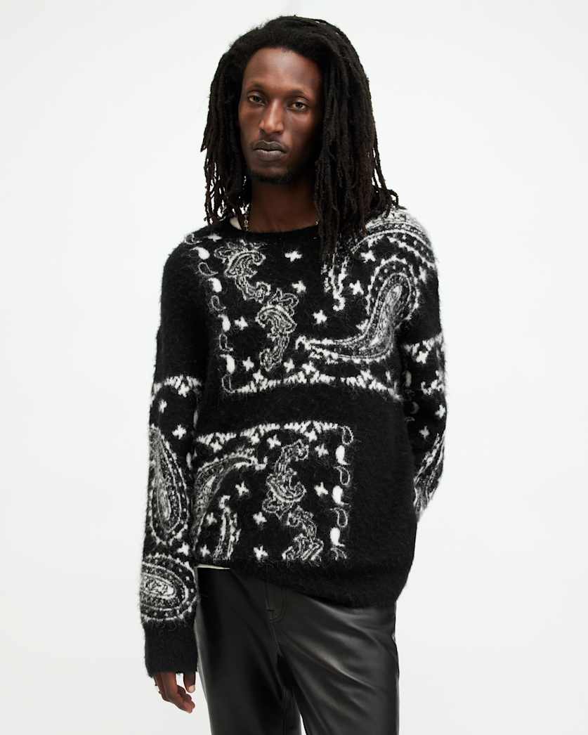Bandana Paisley Jacquard Brushed Jumper