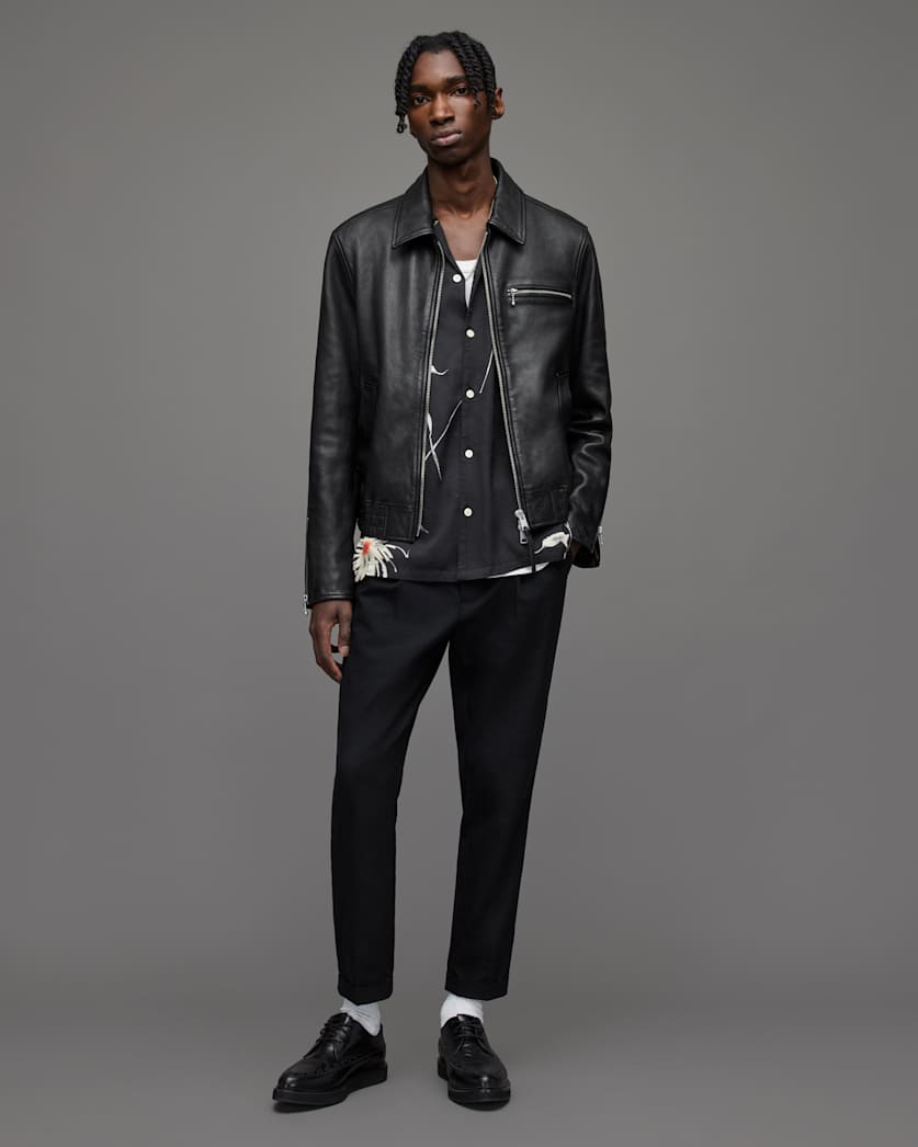 Tallis Slim Fit Cropped Tapered Trousers