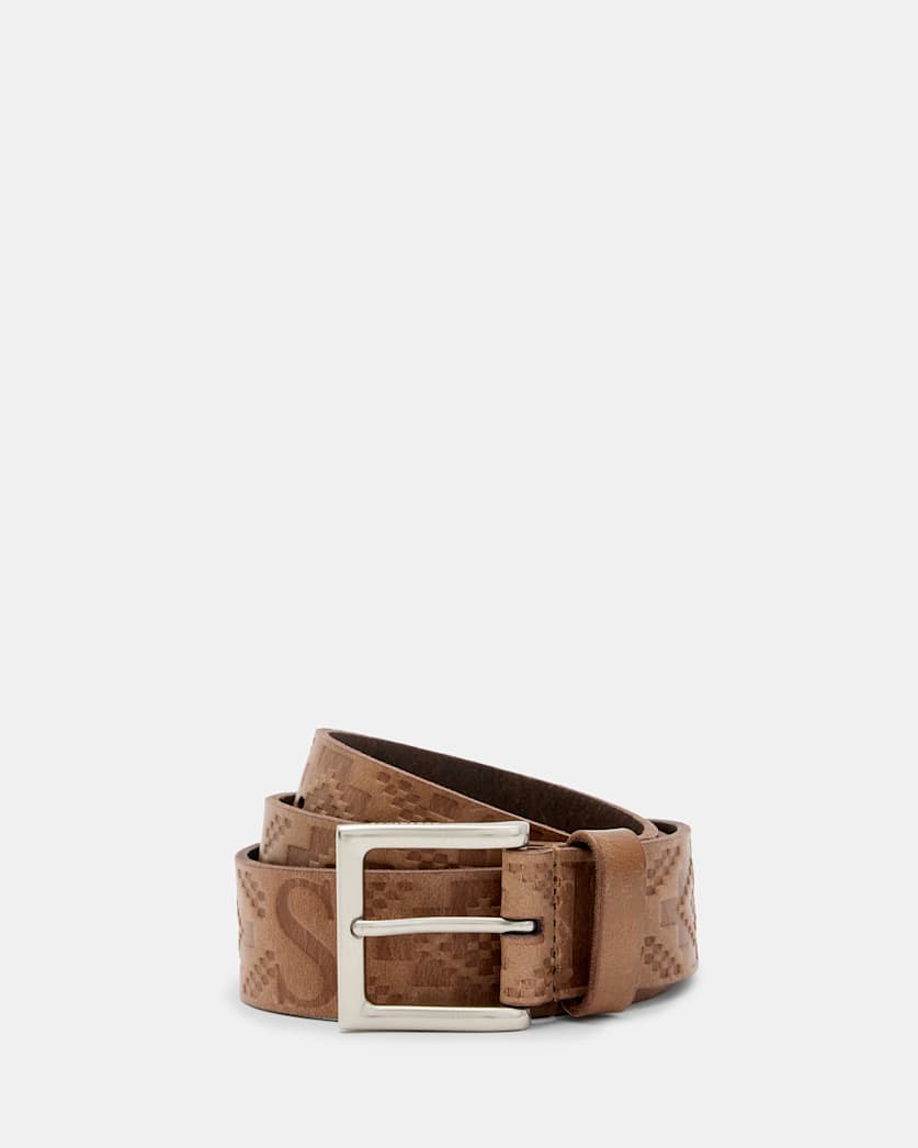 Darby Embossed Leather Belt