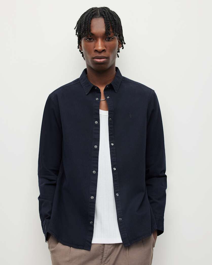 Gleason Press Stud Ramskull Denim Shirt
