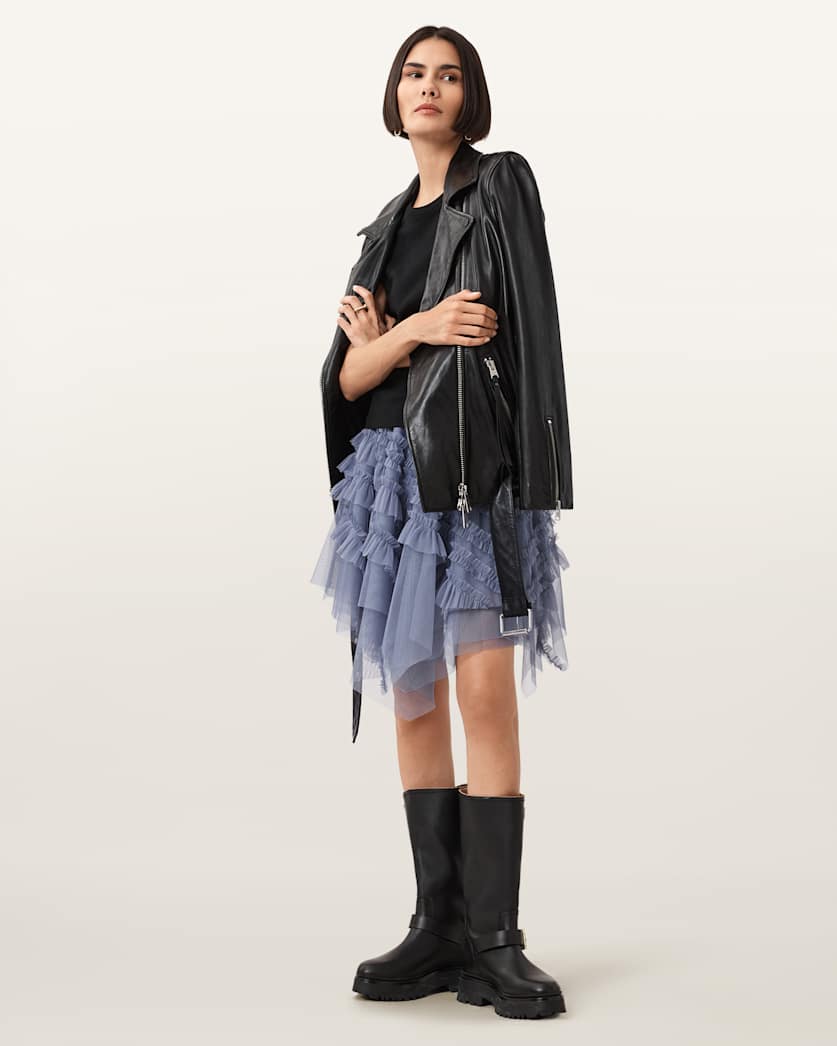 Jayde Ruffled Tulle Mini Skirt