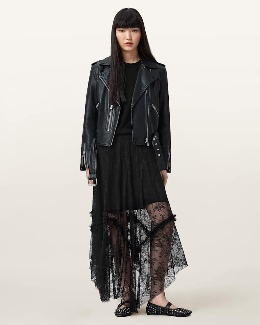 Josie Tiered Lace Midi Skirt