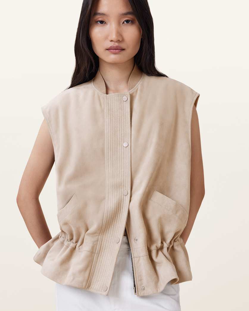 Sofi Relaxed Fit Leather Gilet