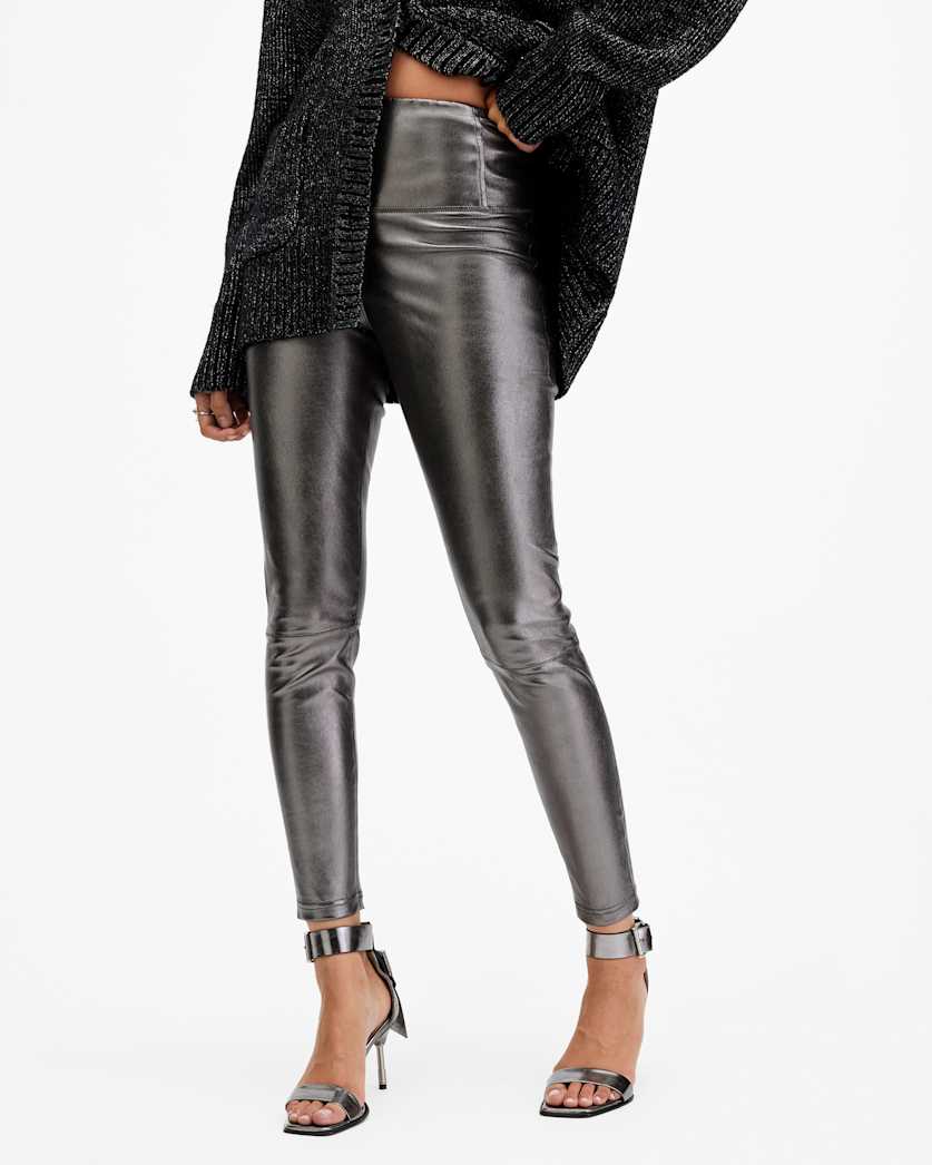 Cora High-Rise Leather Leggings
