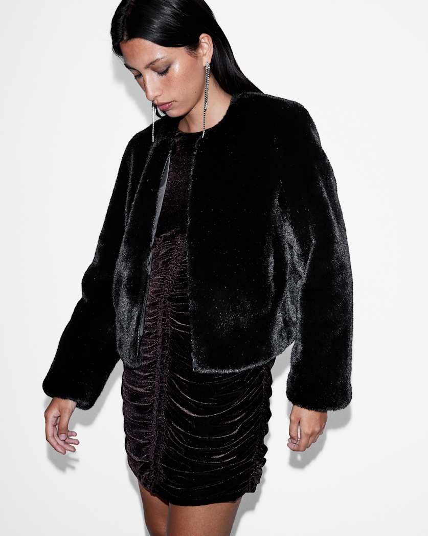 Florence Faux Fur Cropped Coat