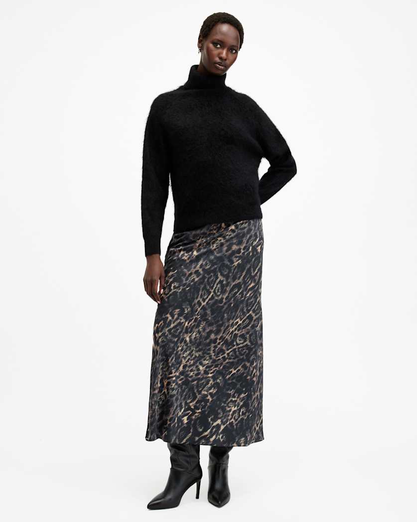 Bryony Leopard Print Maxi Skirt