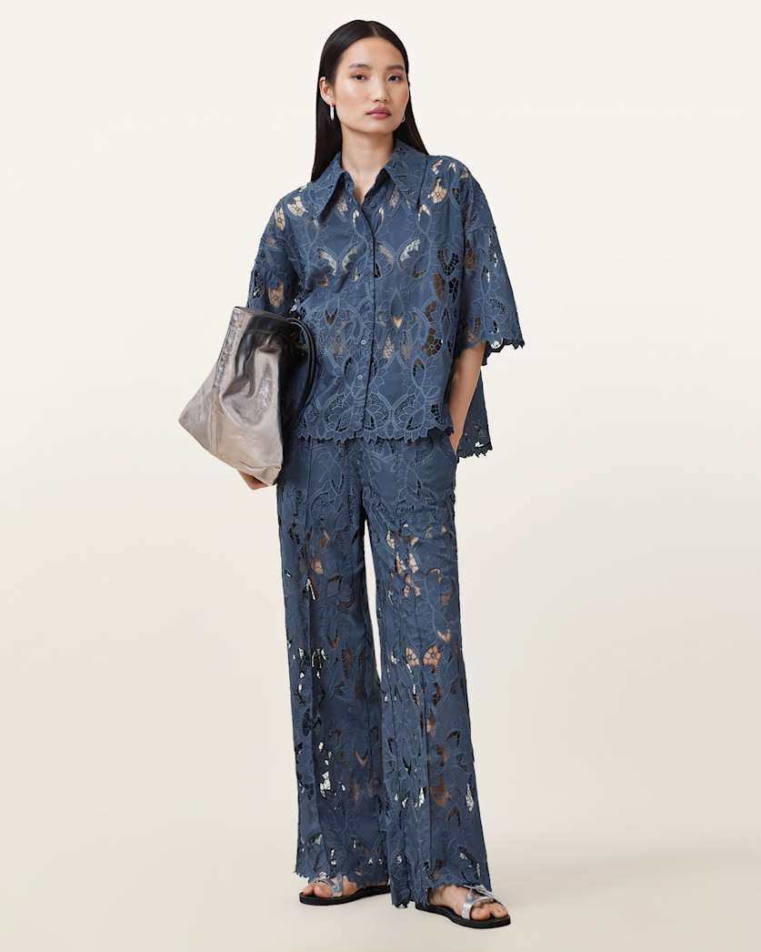 Charli Embroidered Straight Fit Trousers