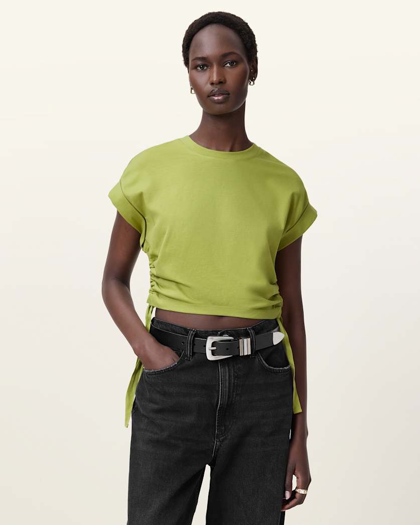 Mira Cropped Drawcord T-Shirt