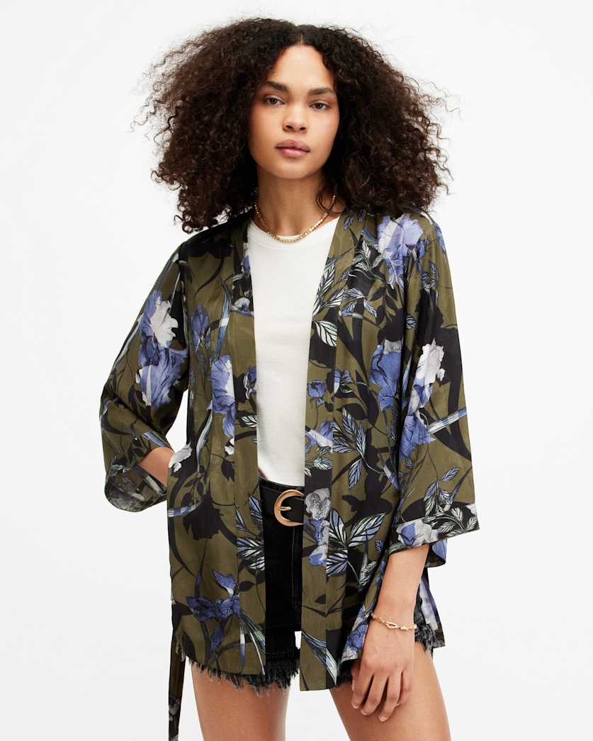 Carina Batu Floral Print Kimono