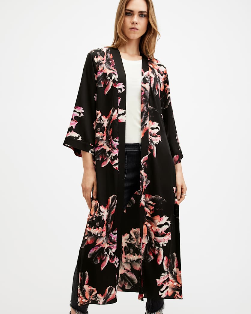 Carine Longline Printed Kimono