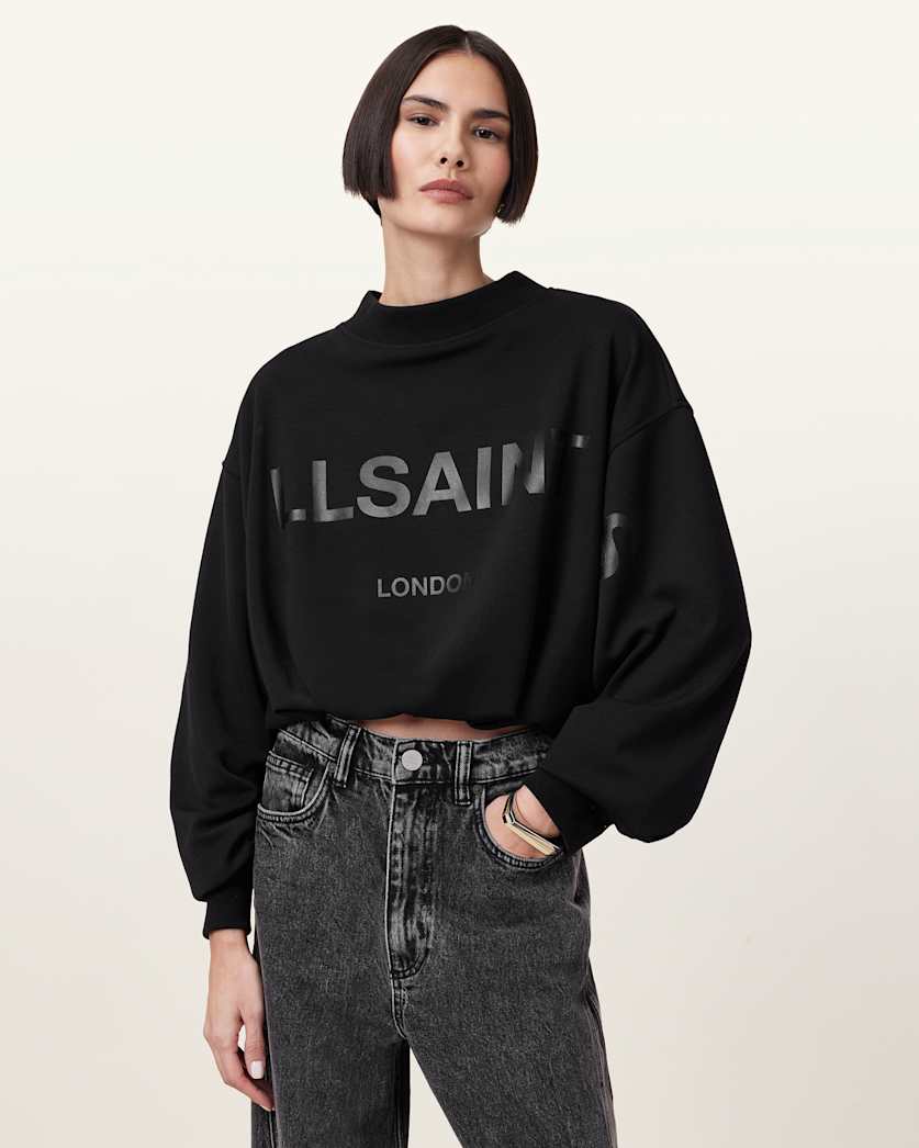 Biggy Logo Print Cropped Sweatshirt